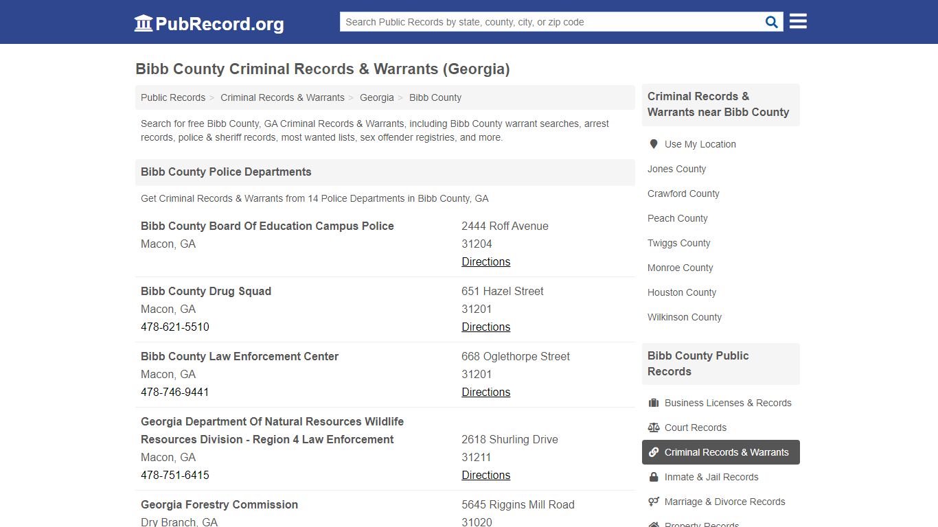 Free Bibb County Criminal Records & Warrants (Georgia ...