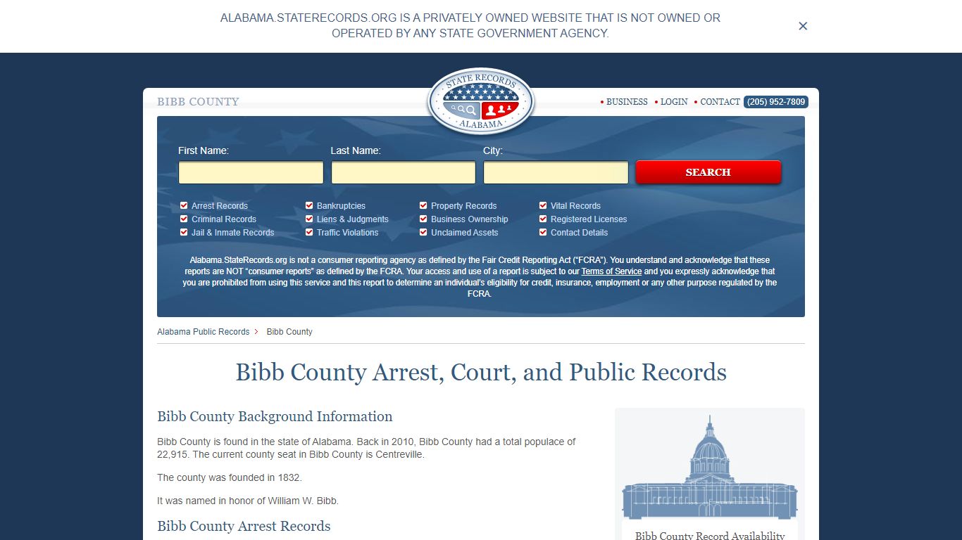 Bibb County Arrest, Court, and Public Records